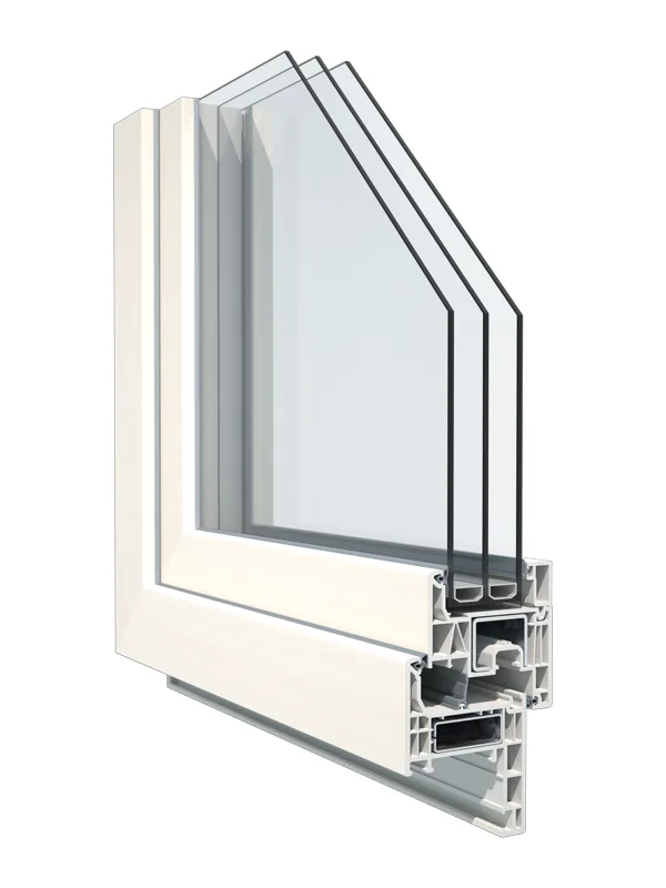Termo Elegant 76 Renovace — řez profilem